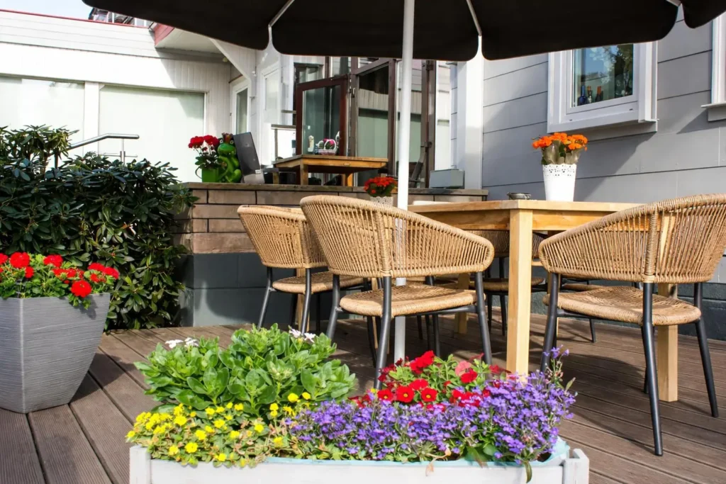 hotelamkurpark terrasse sommer